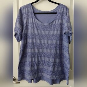 Blue Patterned Top